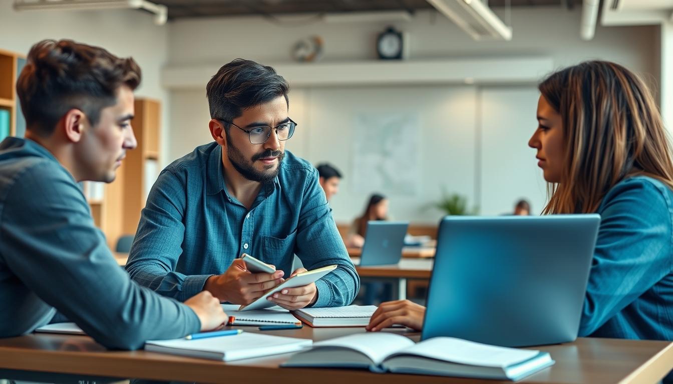 Students working in research laboratory